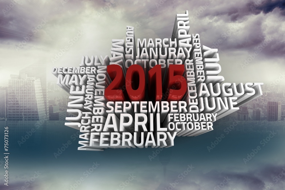 Composite image of 2015 word jumble Composite image of 2015 word jumble