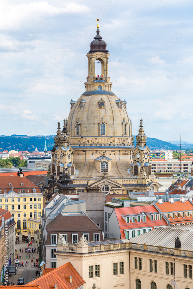 Dresden and Frauenkirche church