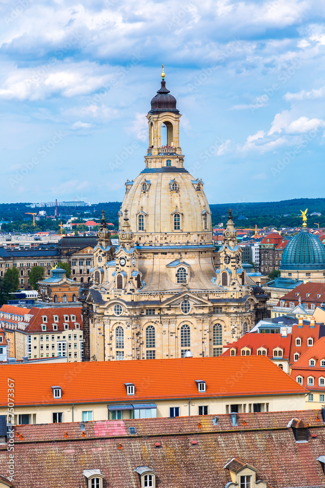 Fototapeta premium Dresden and Frauenkirche church
