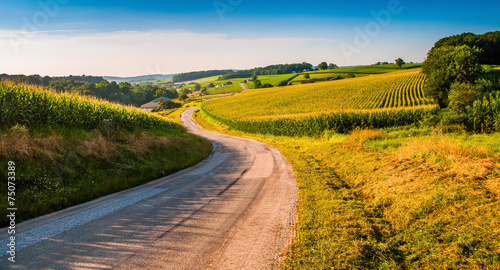 Photos Farm fields along a country road in rural York County, Pennsylva