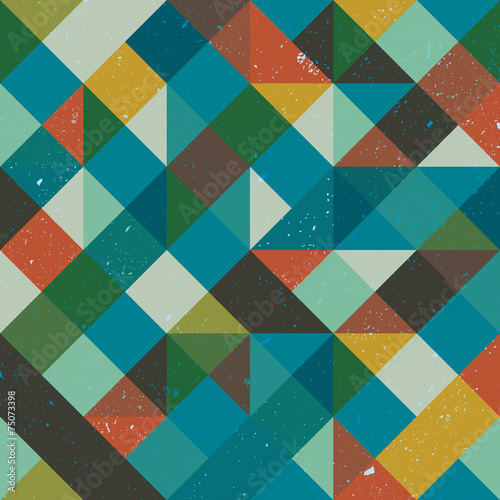 A retro style vector pattern background with grunge texture