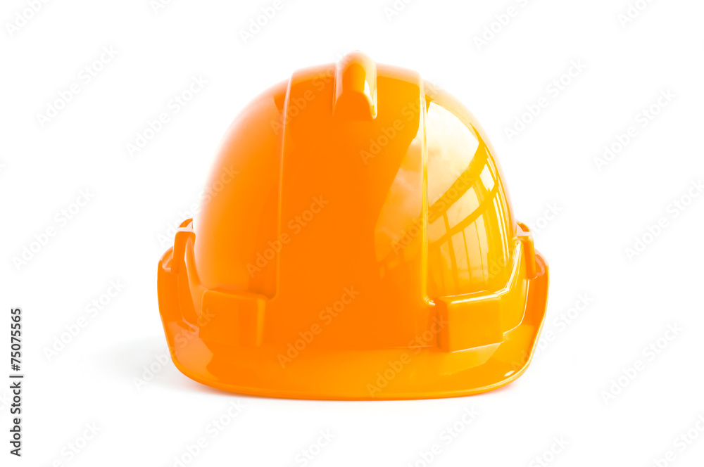 Fototapeta premium Hard hat for industrial workers, engineers & architect -isolated