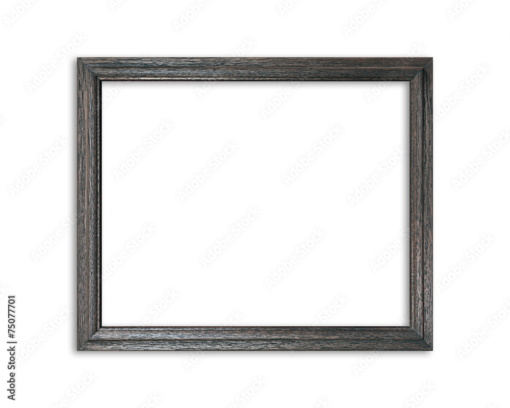 Wooden picture frame isolated on white background Wooden picture frame isolated on white background
