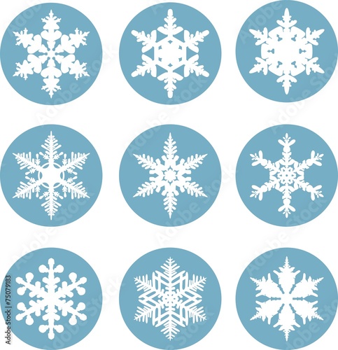 Snowflakes icon collection. Vector shape