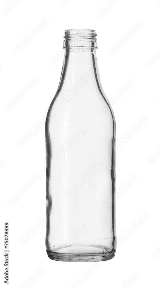 Clear Glass Bottle no Cap isolated on white background Clear Glass Bottle no Cap isolated on white background