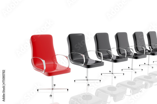Office chairs.  job interview concept