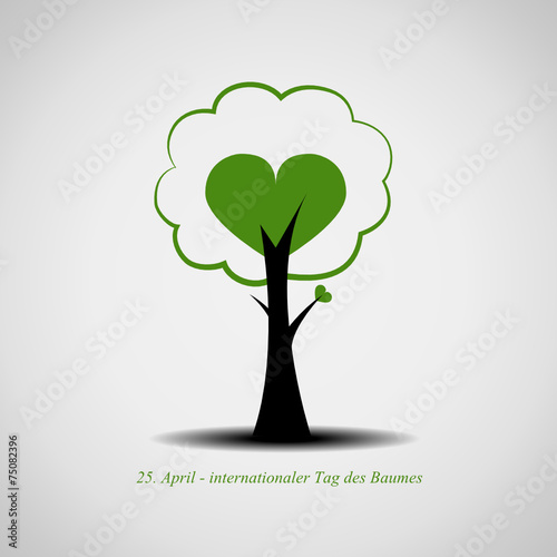 tag des baumes schwarz grün