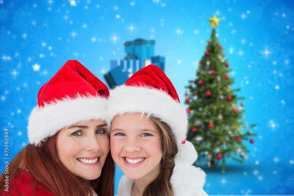 Composite image of mother and daughter Composite image of mother and daughter