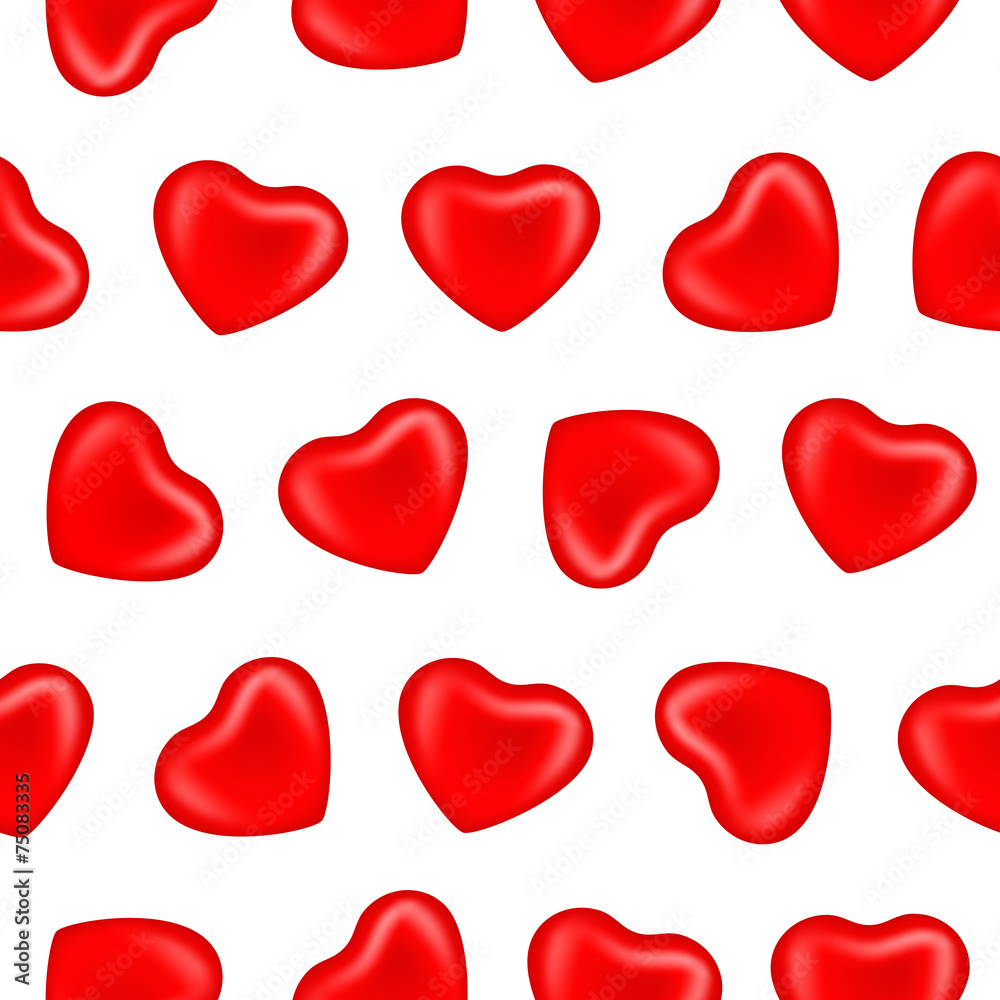 Seamless pattern with hearts