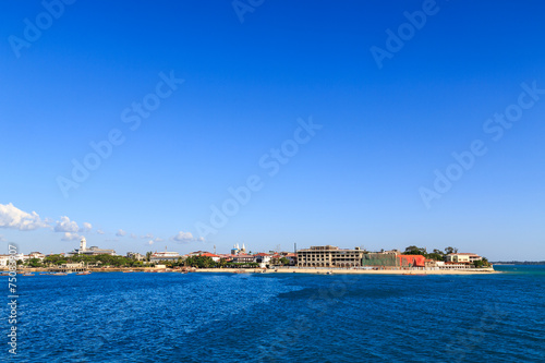 Stone town Zanzibar seen from the water