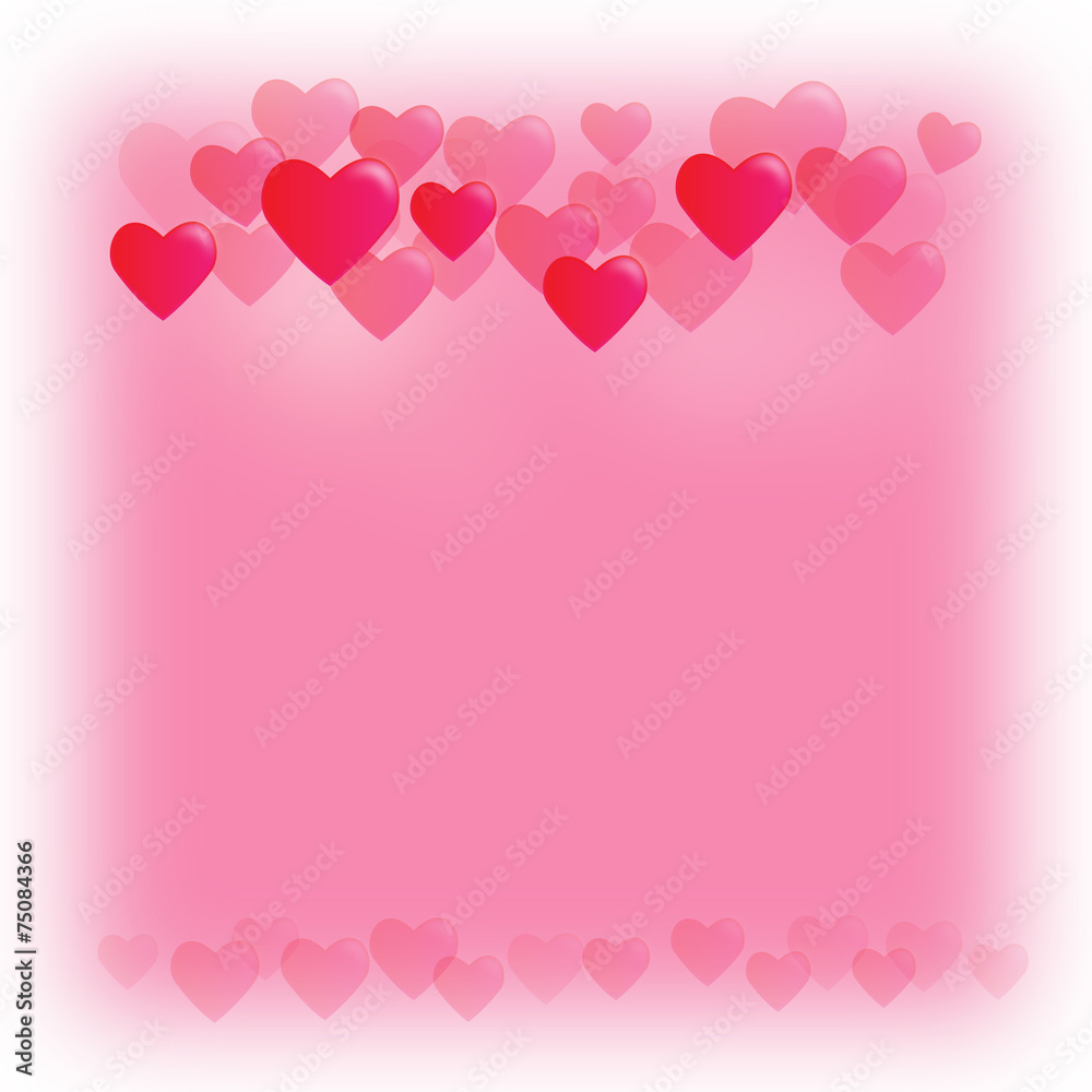 Blurry hearts - Illustration