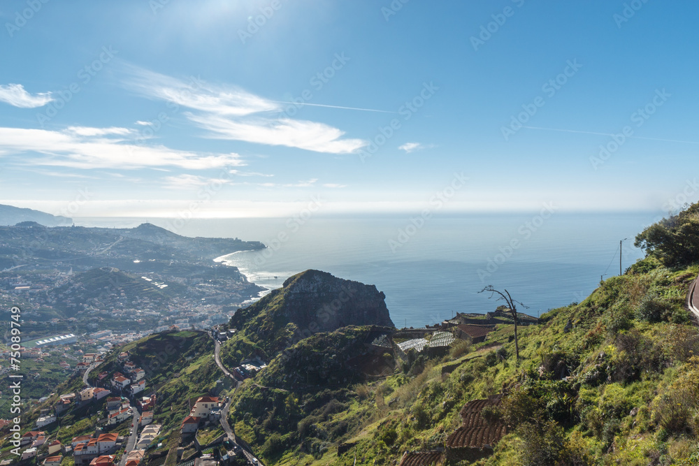 Landscape. Cliff  Cabo Girao, Madeira island, Portugal