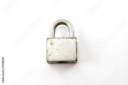 old silver lock
