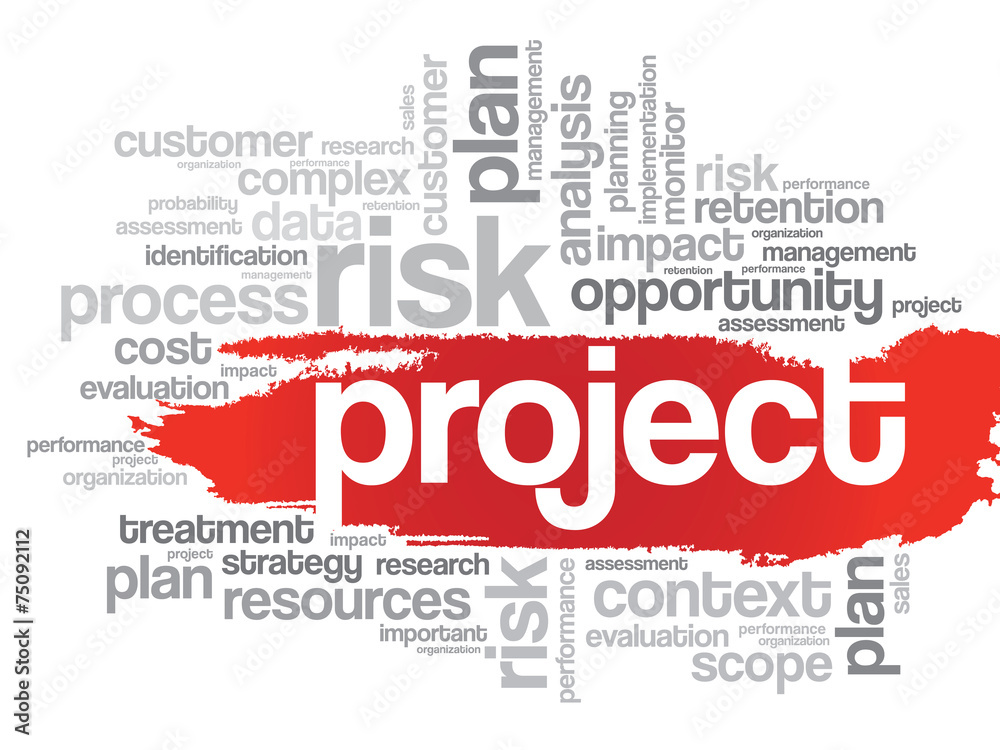 Word Cloud with Project related tags, vector business concept