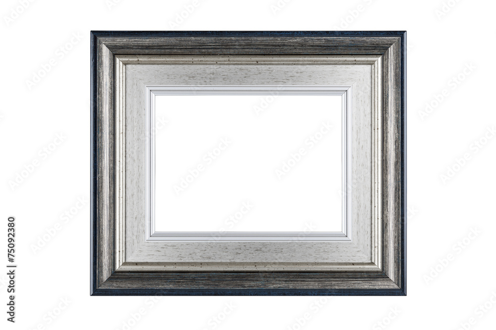 Silver frame isolated on white background with clipping path Silver frame isolated on white background with clipping path