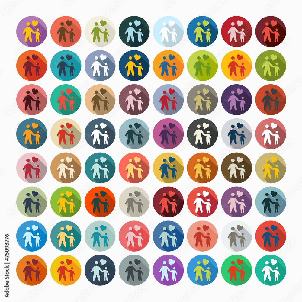 Flat design: family Flat design: family