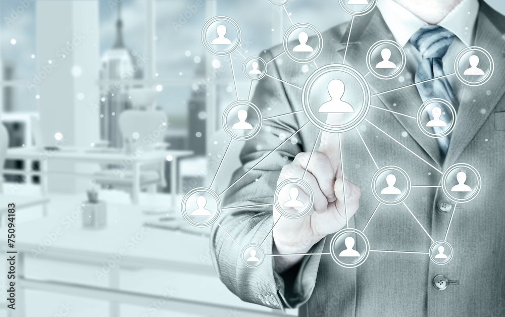 man hand pressing social media icon man hand pressing social media icon