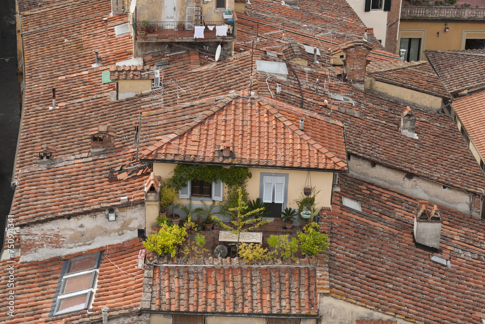 Lucca roof tile of residential house