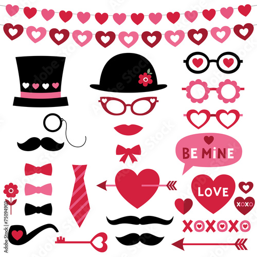 Valentine photo booth and scrapbooking set