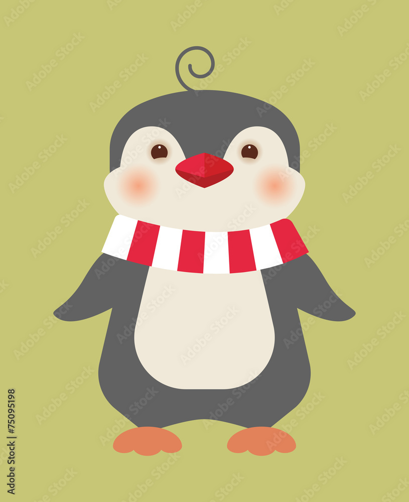 Obraz premium christmas penguin