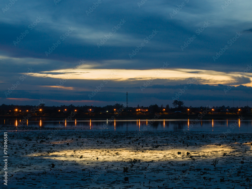 The light of God through the clouds.