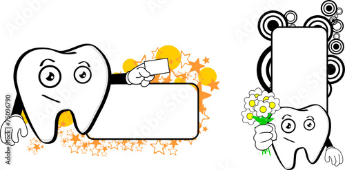 molar dental character cartoon pack collection in vector format
