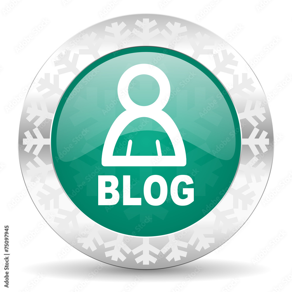 blog green icon, christmas button blog green icon, christmas button