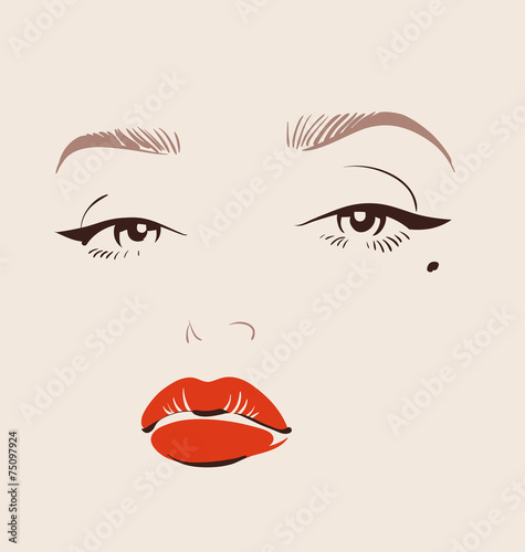 beautiful woman face