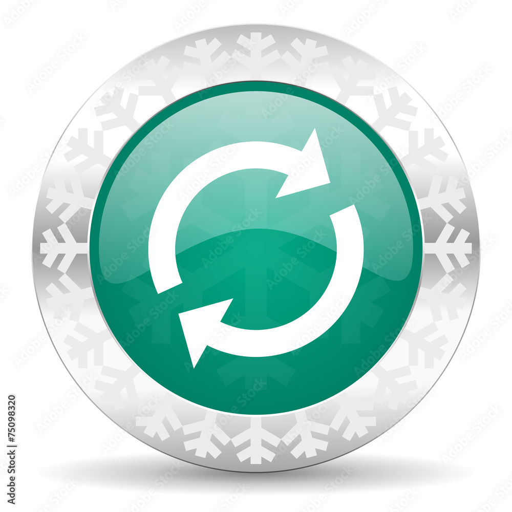 reload green icon, christmas button, refresh sign reload green icon, christmas button, refresh sign