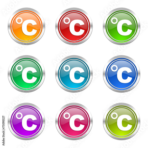 celsius colorful web icons vector set