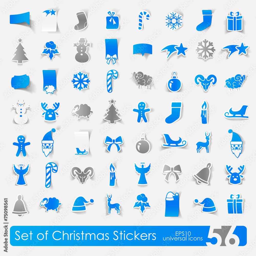 Set of Christmas stickers Set of Christmas stickers