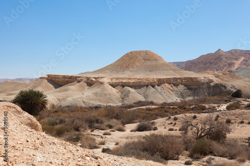 The hill in the form of a flying saucer in the Negev desert