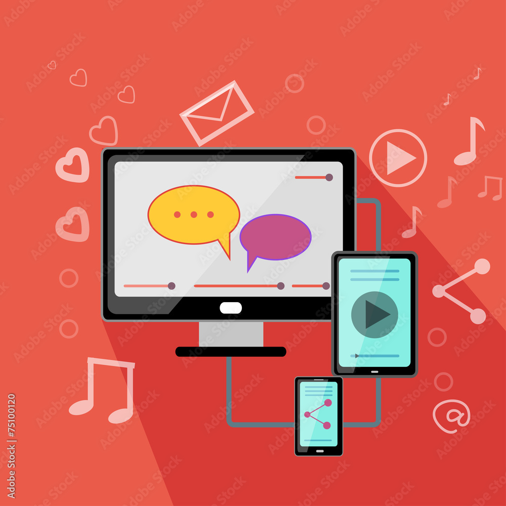 social media with bright pictures social media with bright pictures