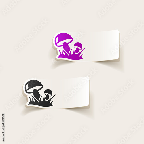 realistic design element: mushrooms
