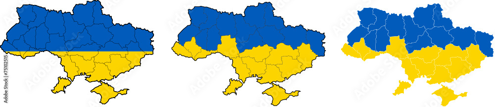 Obraz premium Mapa Ukrainy