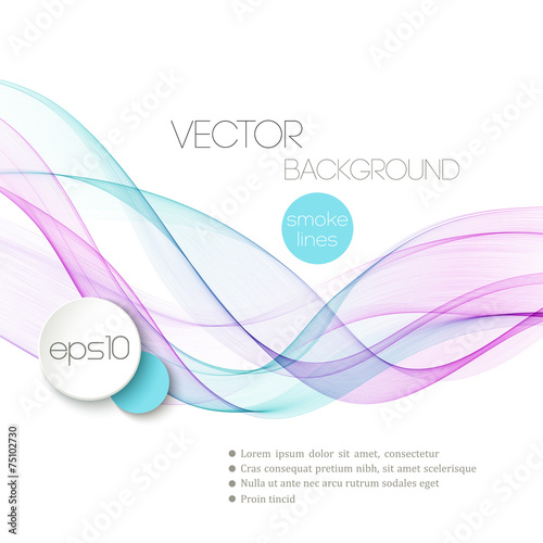 Abstract smoky waves  background. Template brochure design