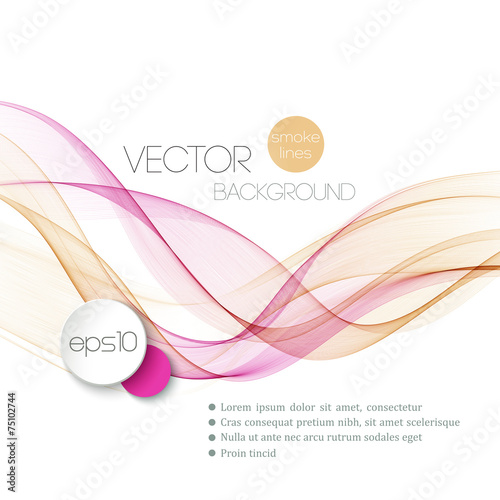 Abstract smoky waves  background. Template brochure design