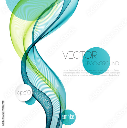 Abstract smoky waves  background. Template brochure design