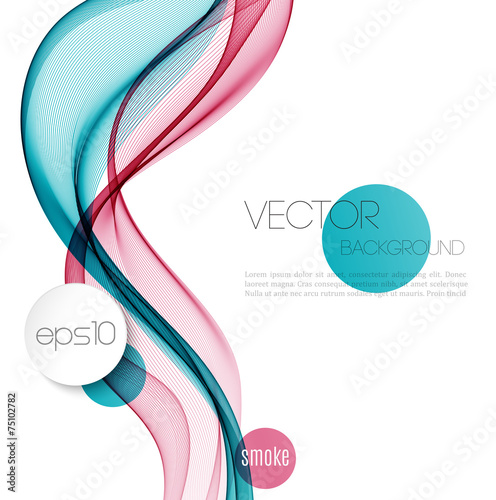 Abstract smoky waves  background. Template brochure design