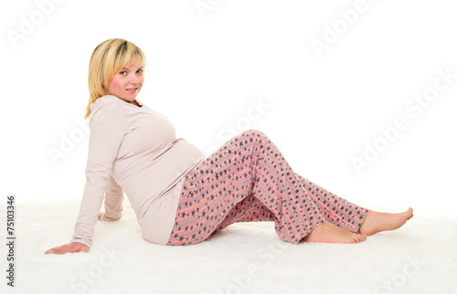 pregnant woman isolated