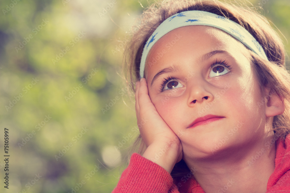 Thoughtful little girl.