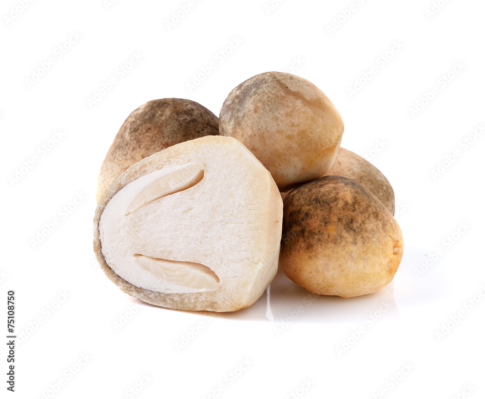 Fototapeta premium straw mushroom isolated on white background