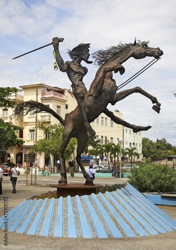 Monument to Don Quijote in Havana. Cuba photo