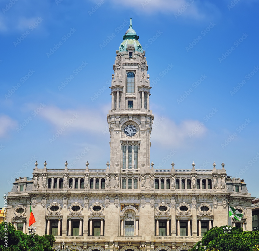 Naklejka premium City Hall of Porto, Portugal
