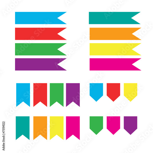 Complete set of banners and ribbons vecter