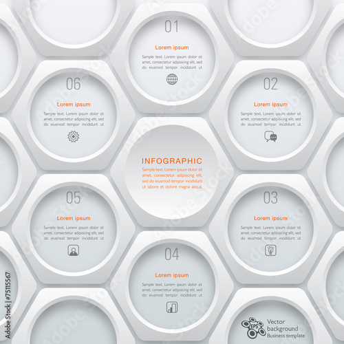 Infographics Vector Background Honeycomb Structure