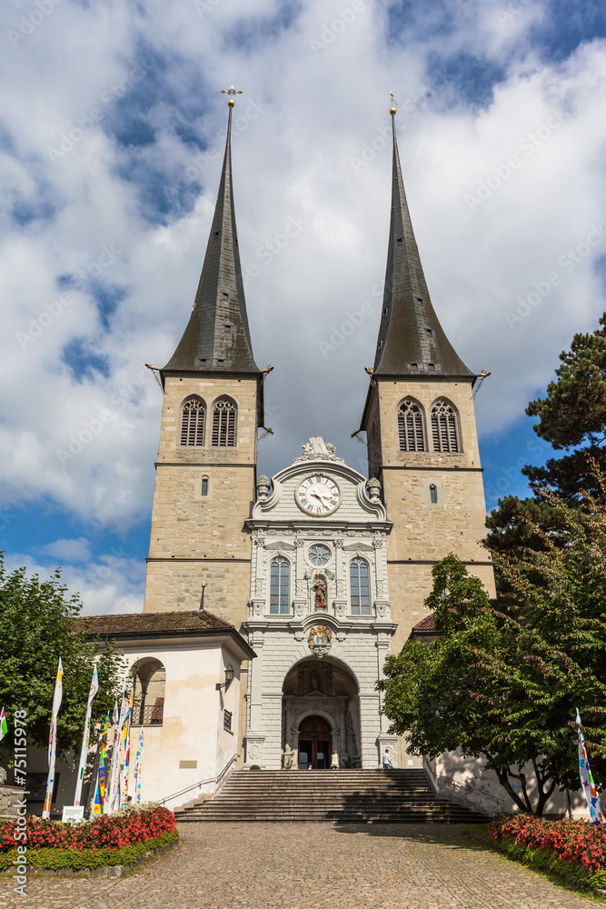 The Hof church in Lucerne in Switzerland