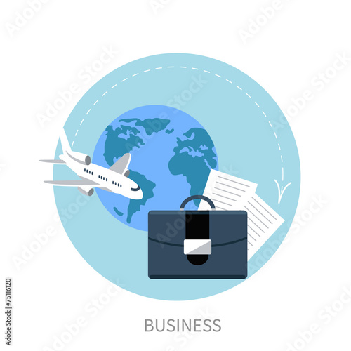 International business travel by airplane