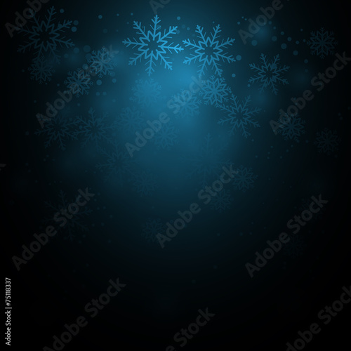 christmas background with sparkles and snowflakes