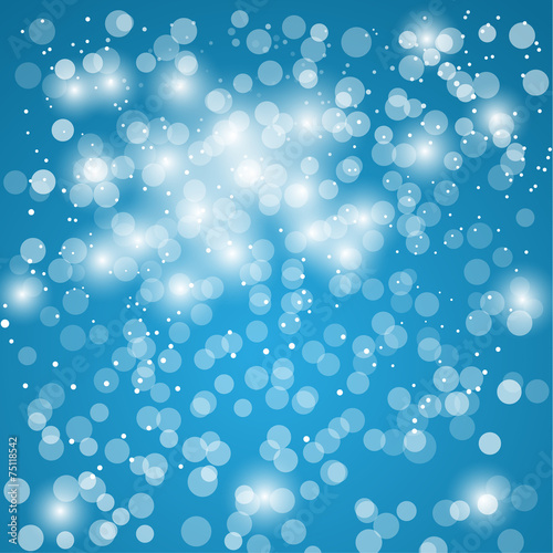 abstract blue background with sparkles and circles
